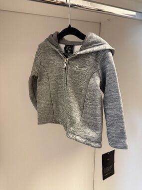 Nike Kids Grey Heather Full-Zip Hooded Jacket